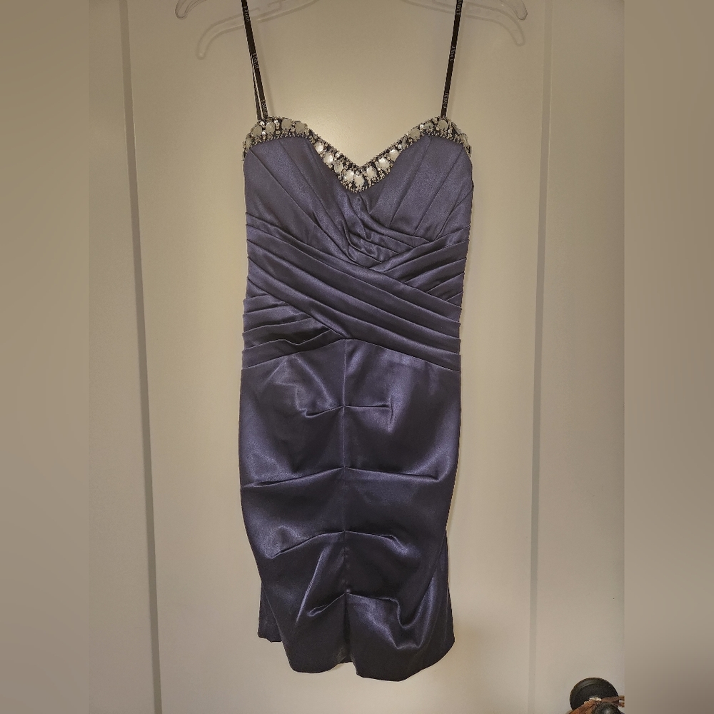 B. Darlin Navy mini dress size 7/8 juniors with sequins and studs.